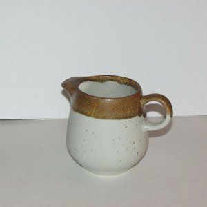 McCoy Pottery Vintage Creamer Graystone Tan Brown Speckled Cottagecore